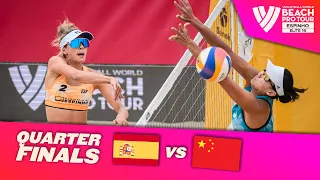 Alvarez M. D./Moreno T. vs. Xue C./Xia X. - Quarter Finals Highlights | Espinho 2024 #BeachProTour