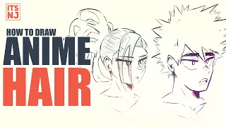HOW to Draw Anime Hair || Digital Art Tutorial || Krita || How I Draw Anime Hair