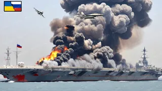 Horrifying Moment, Crazy US F-16 Action Destroys Russian Aircraft Carrier in the Black Sea