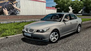 2006 BMW E60 5series - City Car Driving | Steering Wheel Gameplay