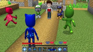 How to play as Pj Masks vs Paw Patrol in Minecraft - Coffin Meme