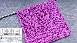 Cable Knitting Pattern | Zopfmuster stricken | Punto Trecce ai ferri | Punto Trenzas a dos agujas