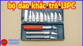 Bộ dao mổ, dao điêu khắc trổ 13 món khắc dưa hấu khắc bút chì ✅ #SPTshop 216