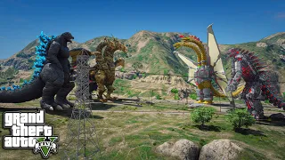 Godzilla Rider, Kaiser King Ghidorah vs Mechagodzilla, Mecha Ghidorah ( GTA V Mods )