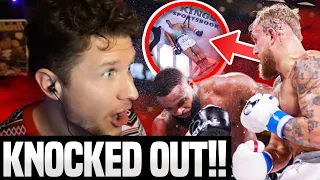 JAKE PAUL KNOCKS TYRON WOODLEY OUT COLD!! - LIVE REACTION!