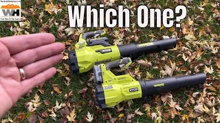 Ryobi Whisper Series Leaf Blower Demonstration: Which Should You Get? 18 or 40 volt? #RyobiTools