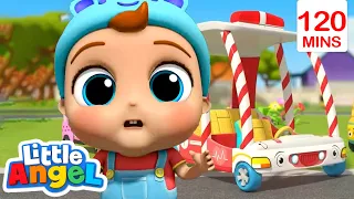 🚑 Wheels On The Ambulance KARAOKE! 🚑 | BEST OF LITTLE ANGEL! | Sing Along With Me! | Moonbug Kids