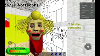 baldis basics remake game in roblox (near death experience with baldi near the end of video)