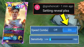 PRO GUSION SECRET SETTINGS TO BE FASTHAND THIS 2024🔥⚡!!