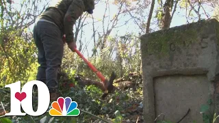 Volunteers clean up historic cemetery, burial place of many Black families