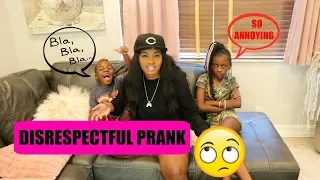 DISRESPECTFUL KIDS PRANK ON MOM