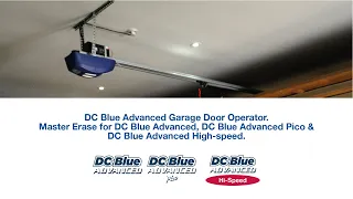 DC Blue Advanced Garage Door Operator: Receiver Setup Master Erase