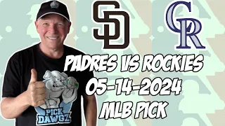 San Diego Padres vs Colorado Rockies 5/14/24 MLB Pick & Prediction | MLB Betting Tips