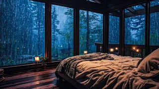 Soothing Rain Sound | Get in Bed Close Your Eyes Feel Sound Rain on Window, Rain Sounds for Sleeping