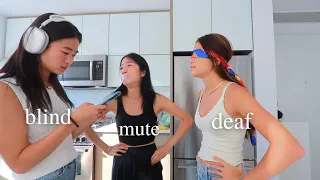 BLIND, DEAF, & MUTE COOKING CHALLENGE!!