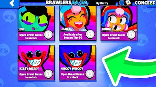 RARE ACCOUNT WITH HUGGY WUGGY & KISSY MISSY IN BRAWL STARS 😳😧