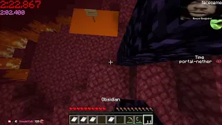 The Fastest Nether Portal on The 1.17 SSG Seed [1.15s]