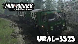 Spintires: MudRunner обзор мода [ УРАЛ-5323 ] ЗЕЛЁНАЯ ВИЛКА