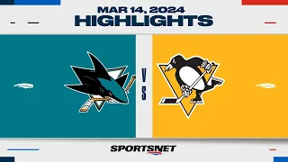 NHL Highlights | Sharks vs. Penguins - March 14, 2024