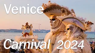 Venice Carnival 2024 -- Costumes, Masks, Performances and Marie's Parade
