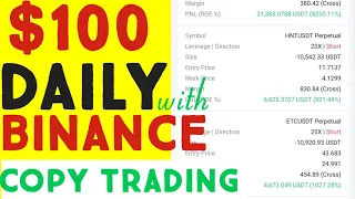 BINANCE AUTOMATED COPY TRADING || How to make $100 daily with binance copy trading || Trader Wagon