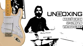 Unboxing Electric Guitar Harley Benton ST-62MN Vintage White by THOMANN - first impressions