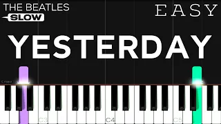 The Beatles - Yesterday | SLOW EASY Piano Tutorial