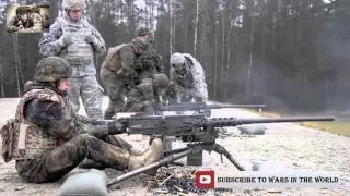 US Soldier Teaches German Soldier How To Shoot A  50 CAL Machine Gun The American Way