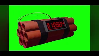3 Minutes Countdown With Timer Bomb Green Screen