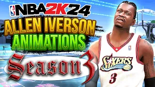 Best Dribble Moves NBA 2K24 Season 3 : Iverson Best Sigs + Animations Update