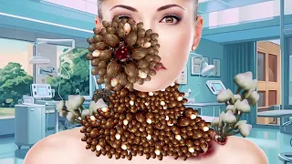 ASMR Remove Maggot & Dog Ticks Infected Neck | Deep Cleaning ASMR Animation