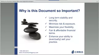 Webinar: Negotiating the Terms and Rent in Your Medical Office Lease | Cirrus Consulting Group