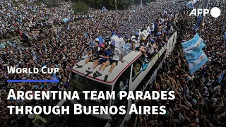 Argentina team celebrate World Cup victory with parade | AFP