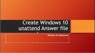 Create Win10 Answer File