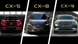 2017 Mazda CX-5 vs 2018 Mazda CX-8 vs 2017 Mazda CX-9