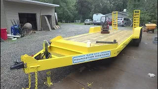 Equipment trailer build Part 5 Decking, winch mount, decals, loading