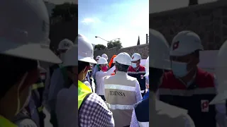 Supervisión del Trolebús Elevado en Ermita Iztapalapa.