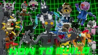 HOW TO BUILD ALL LEGO FNAF SECURITY BREACH RUIN CHARACTERS