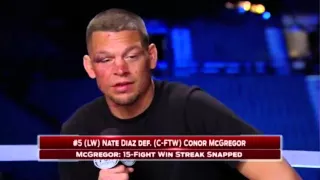 Nate Diaz on Conor McGregor win "Oh, you're a wrestler now?"