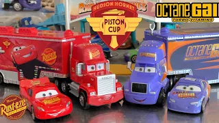 Mattel Disney Pixar Cars 2023 2 Mack and 2022 Cars 3 Bobby Swift Hauler