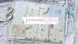 journal with me: the kawaii café ☕️ *cute & aesthetic * midori MD grid A5 💌🍰📖