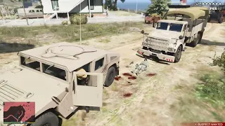 GTA 5 - Trevor's Army Rampage + Six Star Escape