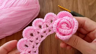 Incredibly easy and magnificent rose knitting crochet pattern