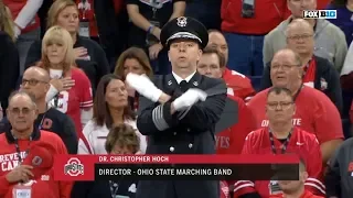 OSU and Northwestern combined bands play National Anthem