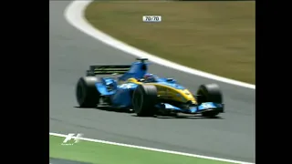 F1 2004 France - First 3 Laps of Race - Pure V10 Sound!