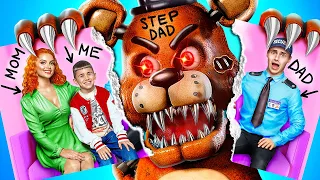 Cinco Noites no Freddy! Esconde-Esconde Extremo com FNaF! Meu Padrasto - Freddy!