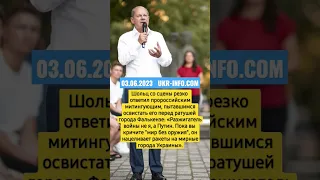 Шольц резко ответил пророссийским митингующим