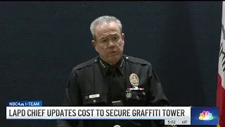 LAPD spent 3,000 hours to secure graffiti-covered towers in Downtown LA