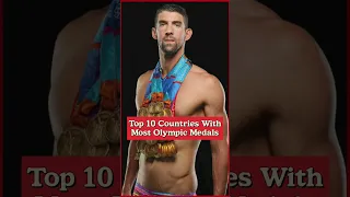Top 10 Countries With Most Olympic Medals.  #shorts #viral #olympics