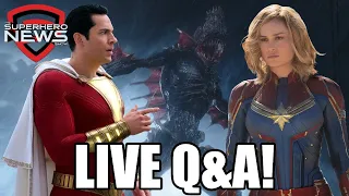 Superhero News LIVE Q&A - Captain Marvel, Shazam, Superman, The Trench, Avengers: Endgame